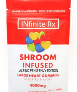 Buy INfinite Rx Shroom Infused Albino Penis Envy Edition Large Heart Gummies Edibles (4000mg) Online UK